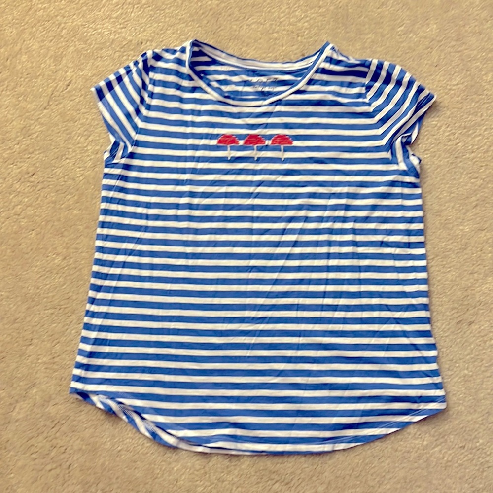 LOFT Vintage Soft Cap Sleeve Stripe Top